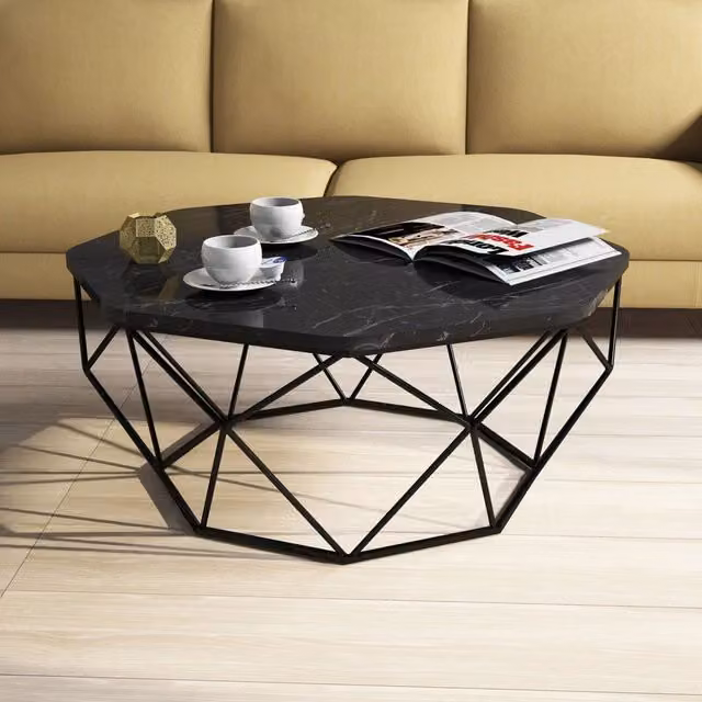 Tavolino da salotto Coazzolo DMORA nero L/P/H: 90 x 90 x 38 cm – 1