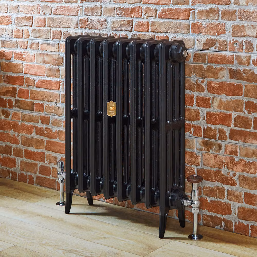 Radiatore in Ghisa Tradizionale - Nero - 660mm x 218mm - Victoria