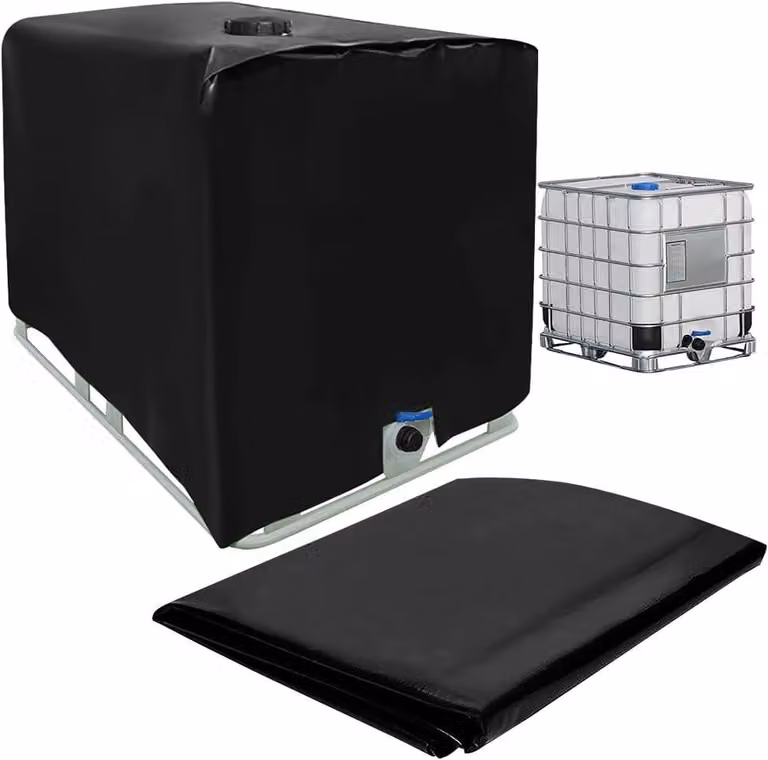 Copertura impermeabile per serbatoi IBC, dimensioni 116 x 100 x 120 cm, capacità 1000 litri, adatta per serbatoi di raccolta dell'acqua piovana