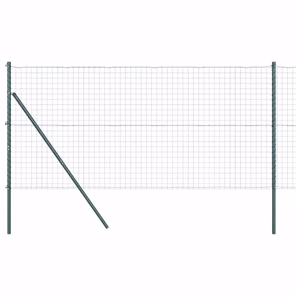 Recinzione in acciaio e PVC rivestito verde vidaXL per fissaggio a terra, L: 25 m, H: 1,2 m – 2
