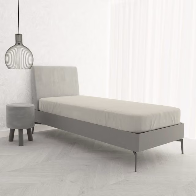 Lenzuolo singolo in cotone con angoli Max panna Datex