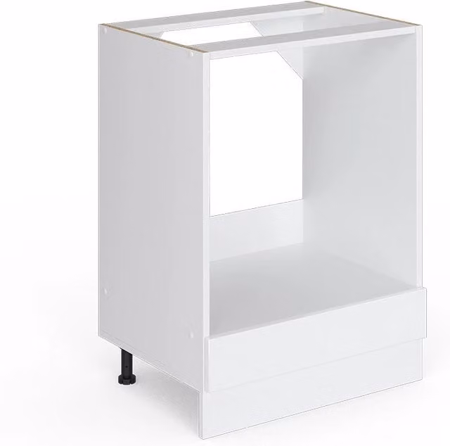 Mobile per forno da incasso Vicco R-Line Bianco lucido con base Antracite, Larghezza: 60 cm, Altezza: 81,6 cm