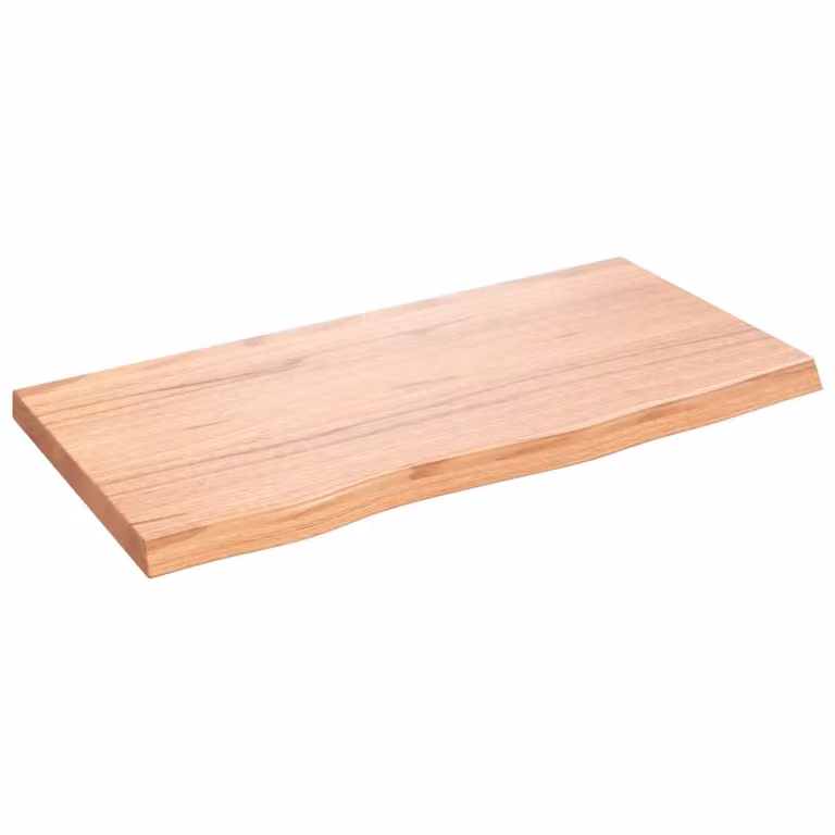 Piano Bagno Marrone 80x40x(2-4) cm Legno Massello Trattato