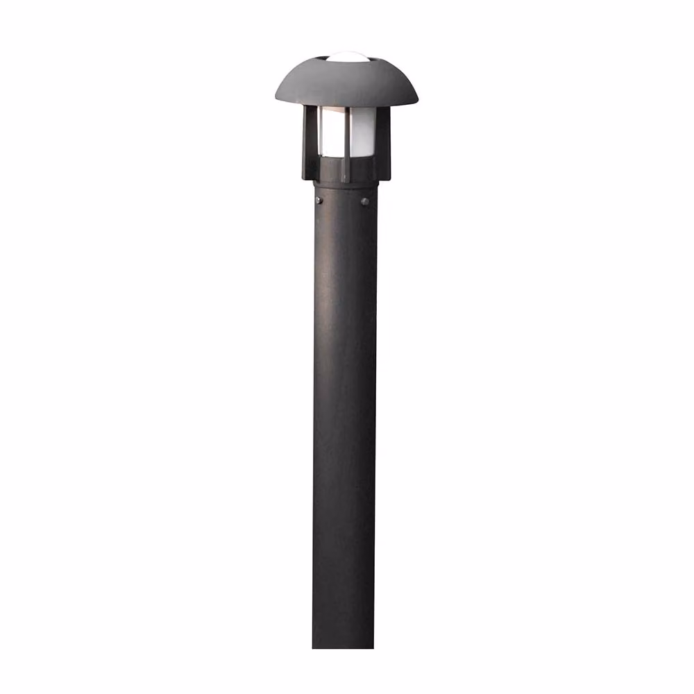 Lampada da sentiero Konstsmide Heimdal in alluminio laccato nero, con vetro opalino