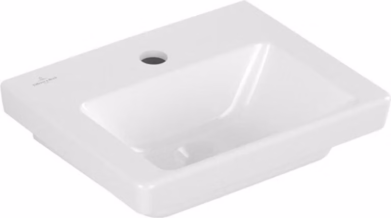 Villeroy & Boch Subway 3.0 lave-mains, 1 trou pour robinet, sans trop-plein, non rectifié, 370x305mm, 43703801, 43703801