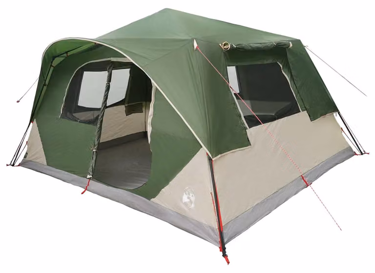 Tenda istantanea verde, dimensioni 365 x 280 x 200 cm, realizzata in poliestere e acciaio