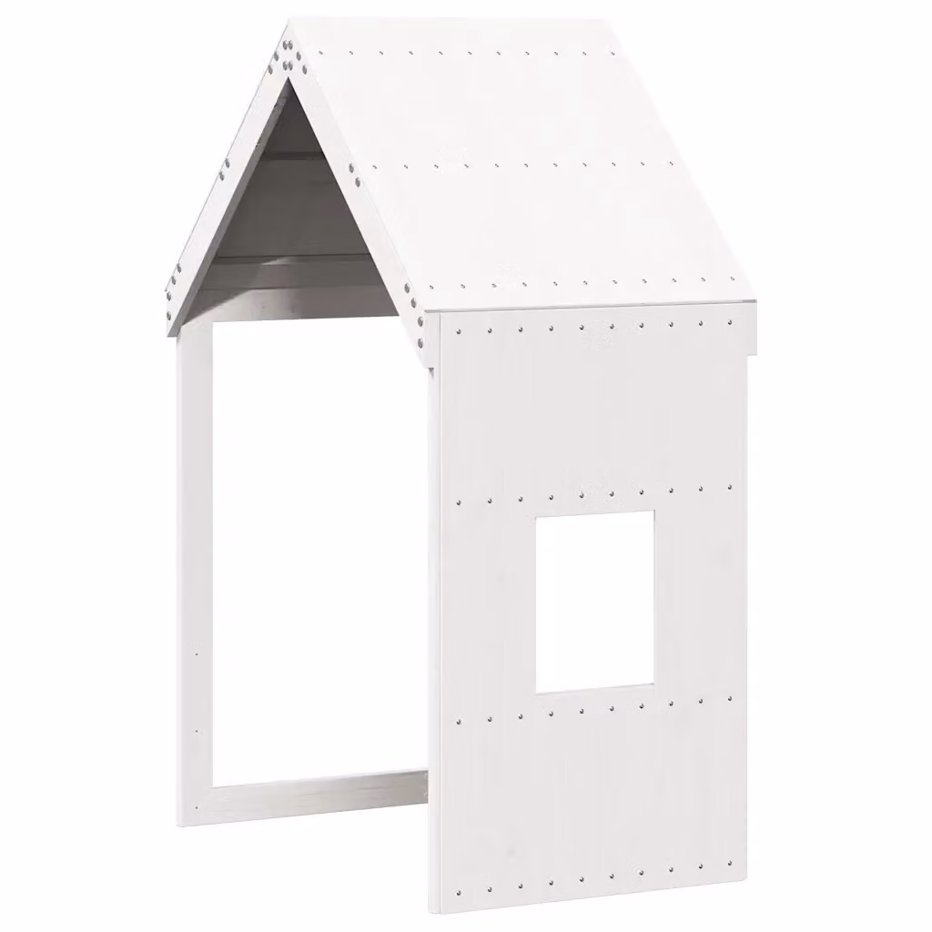 vidaXL Tetto per Letto Bambini in Legno Massello di Pino Bianco L: 60 cm, P: 89 cm, H: 134,5 cm – 2