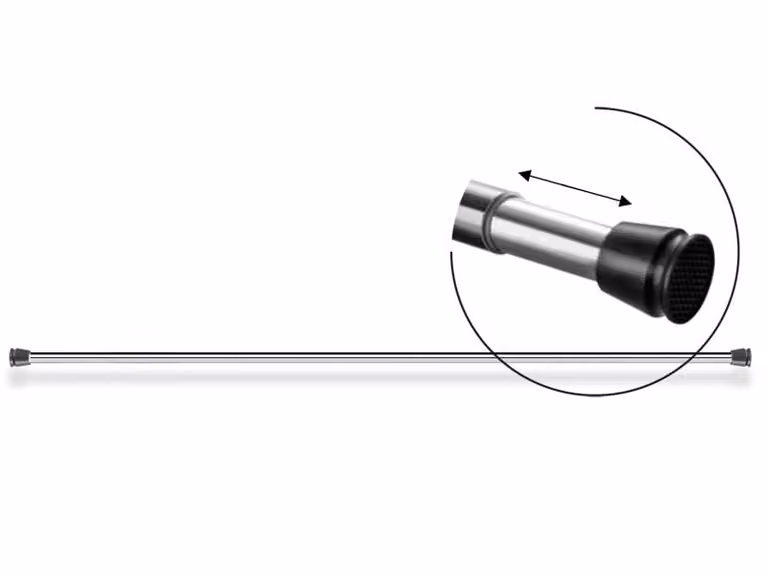 Binario cromato per tende da doccia | Lunghezza regolabile in continuo | 55-90 cm