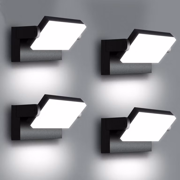 Set di 4 faretti a LED, 60W, 5000 lumen, 6000K, grado di protezione IP65