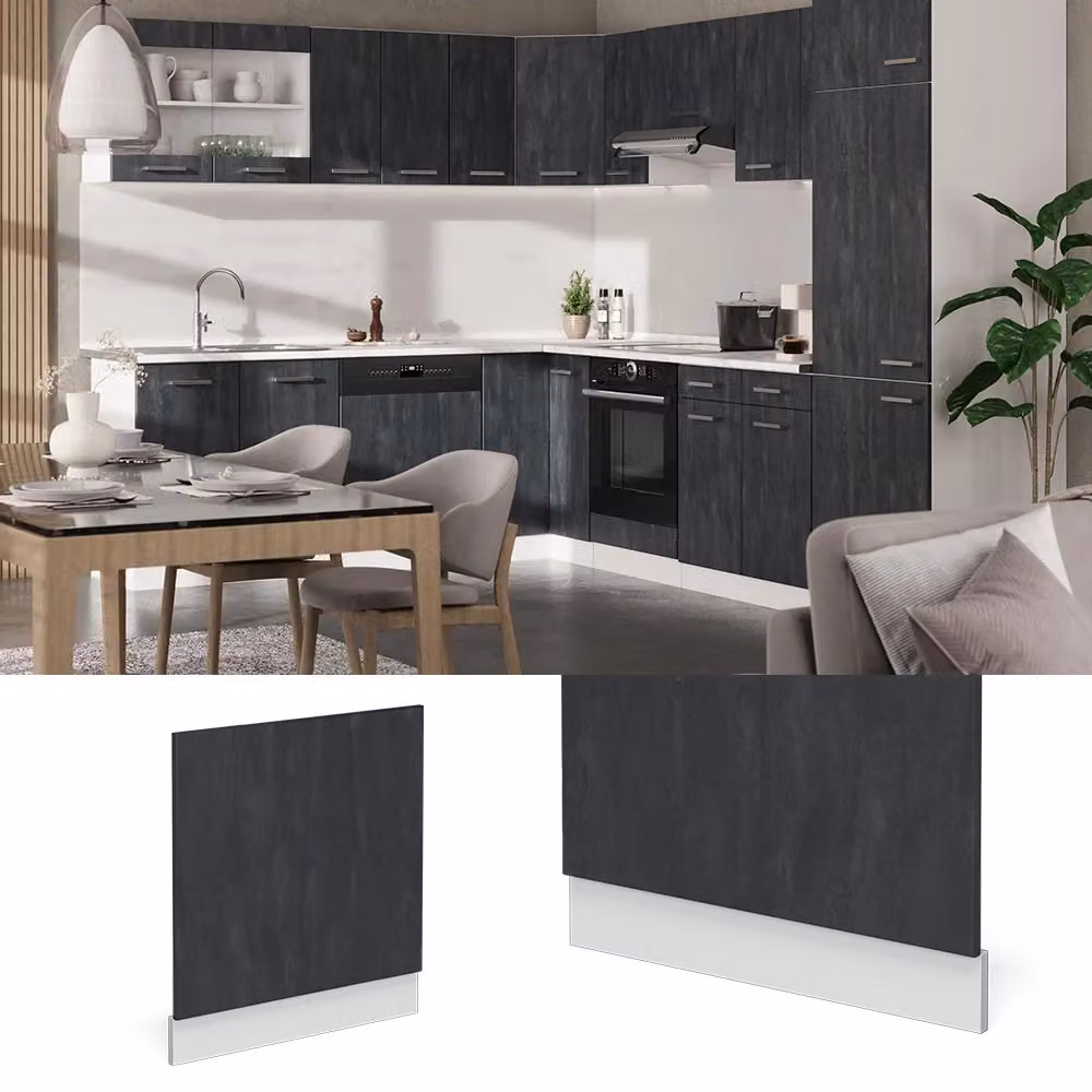 Pannello frontale R-Line Vicco Calce nera/Bianco Rovere Larghezza: 60 cm – 2