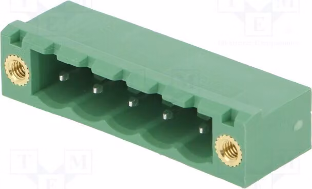 1 x Morsetto di fissaggio con connettore disattivabile, numero di contatti: 5, passo: 5,08 mm, connettore maschio MSTBV 2,5/5-GF-5,0