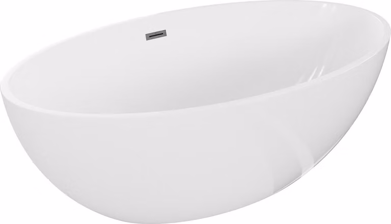 Mexen Nike vasca da bagno indipendente 175 x 100 cm, bianca, trabocco gun gray spazzolato - 54071751000-66