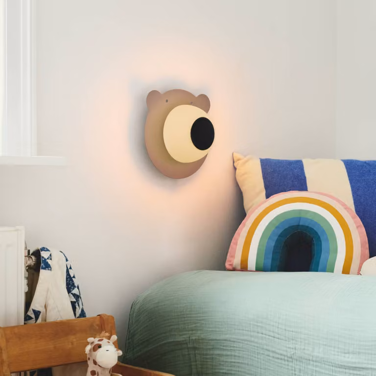 Nordlux Applique Bruna Bear con cavo e spina, Marrone / Ruggine, Cameretta, Metallo, Applique