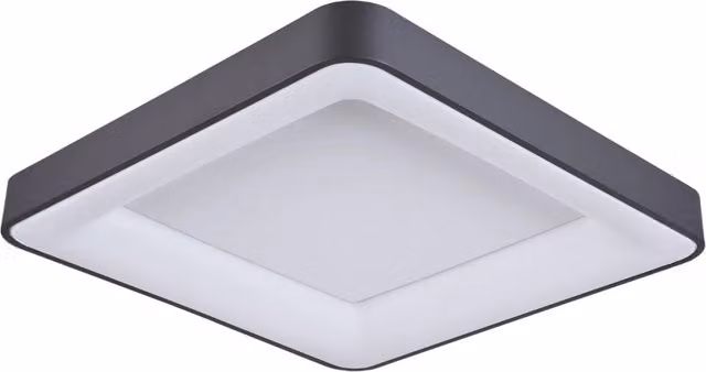 Plafoniera moderna nero/bianco quadrata LED 50W Italux Giacinto