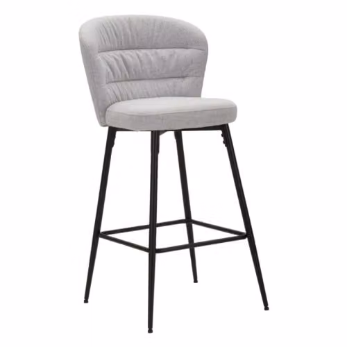 Sgabelli Alti SGABELLO BAR LOSANNA GRIGIO SET 2 PZ CM 52X59X108 Mauro Ferretti