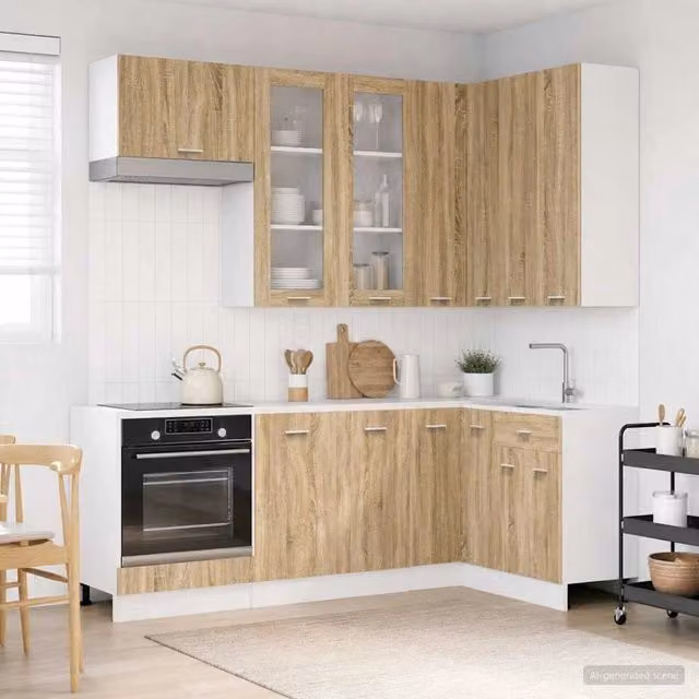 Unità Cucina LYON 8 pz Rovere Sonoma Legno ingegnerizzato 3438517