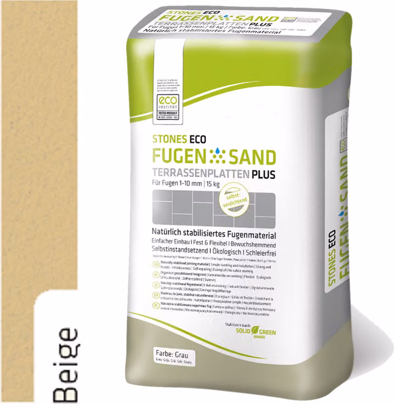 Stones Eco Fugensand Terrassenplatten 1-10 mm Beige 15kg