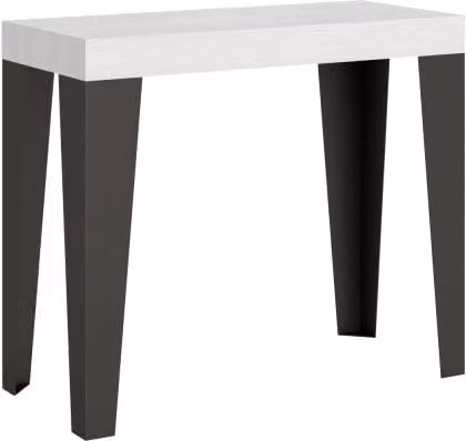Consolle allungabile Itamoby Flame Premium Bianco Frassino e Antracite L/P: 90 x 40 / 196 cm – 1