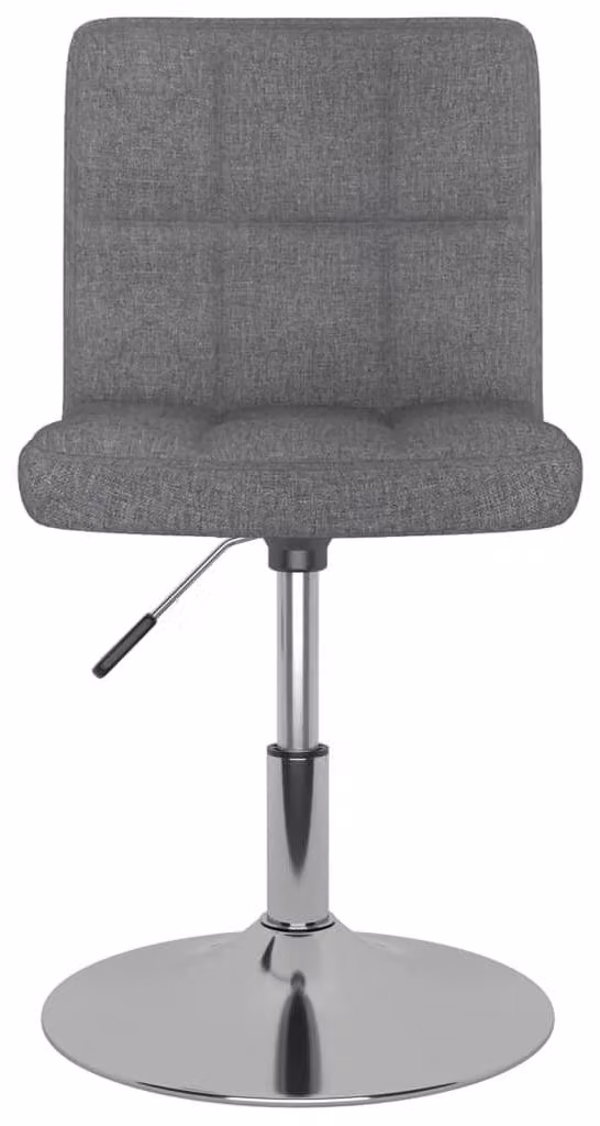 vidaXL Sedia da pranzo girevole in tessuto grigio chiaro