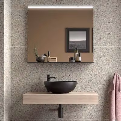 Mensolone da bagno sospeso Sumo in rovere bali marrone L: 80 cm