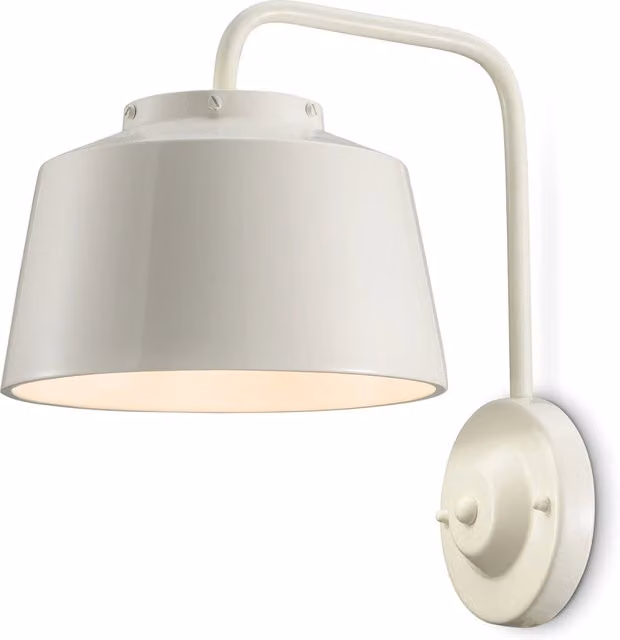 Applique Vintage 50&aposS Ferro E Ceramica Crema 1 Luce E27