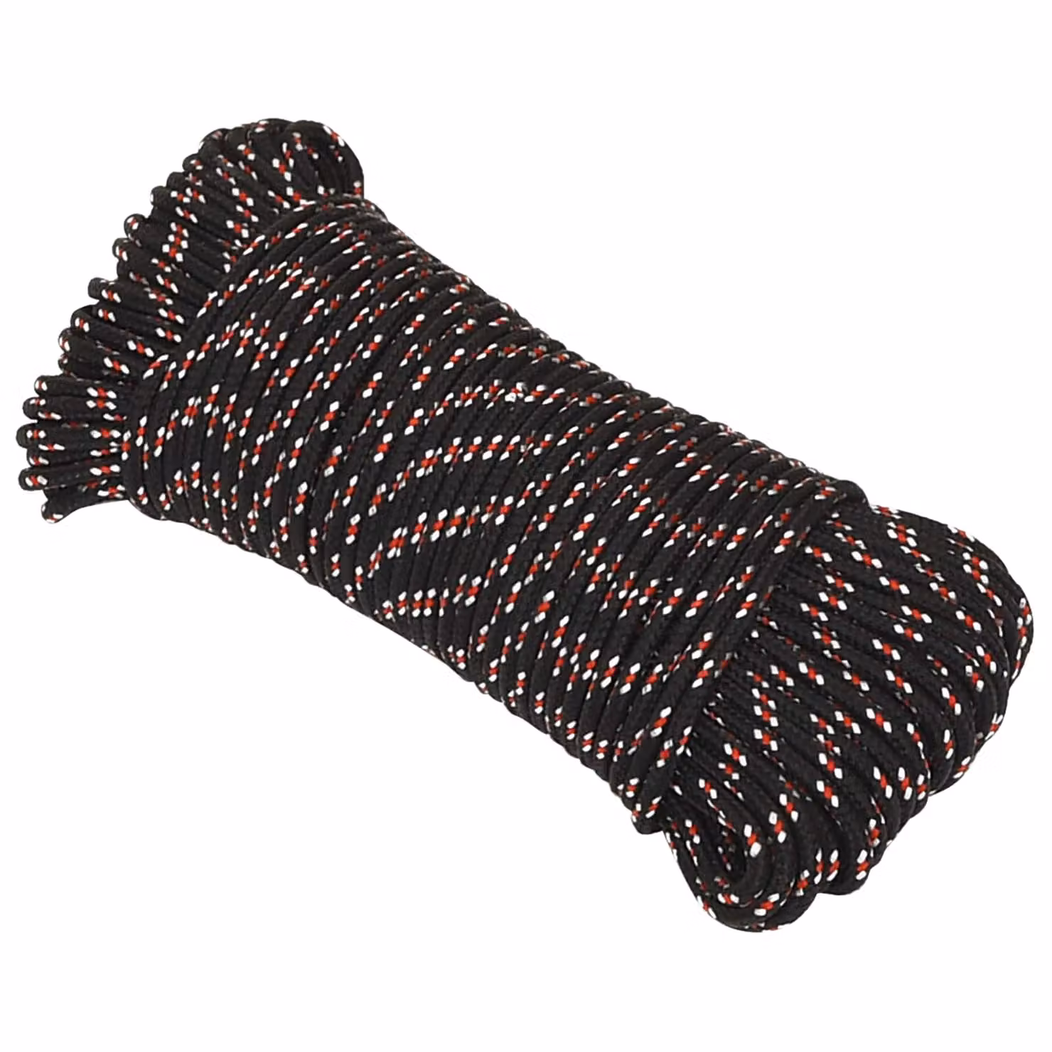 vidaXL Corda multiuso in plastica Nero e Rosso, Lunghezza: 100 m, Diametro: 3 mm