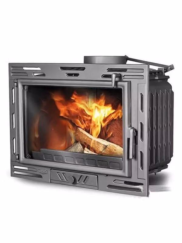 Inserto Stufa A Legna Outinfire W9 9,8 KW Grigio L/P/H: 68,0 x 49,0 x 40,5 cm – 2