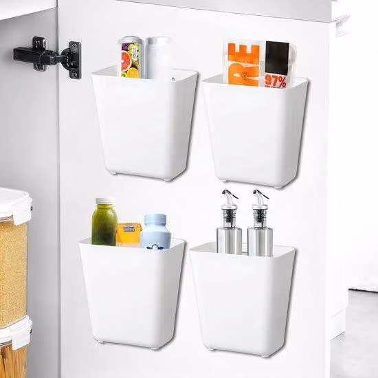 Set di 2 mensole a scatola autoadesive da parete, soluzione per l'organizzazione della cucina e per riporre oggetti, ideale per prodotti per la casa, mensole per armadi, frigoriferi e piccoli oggetti.