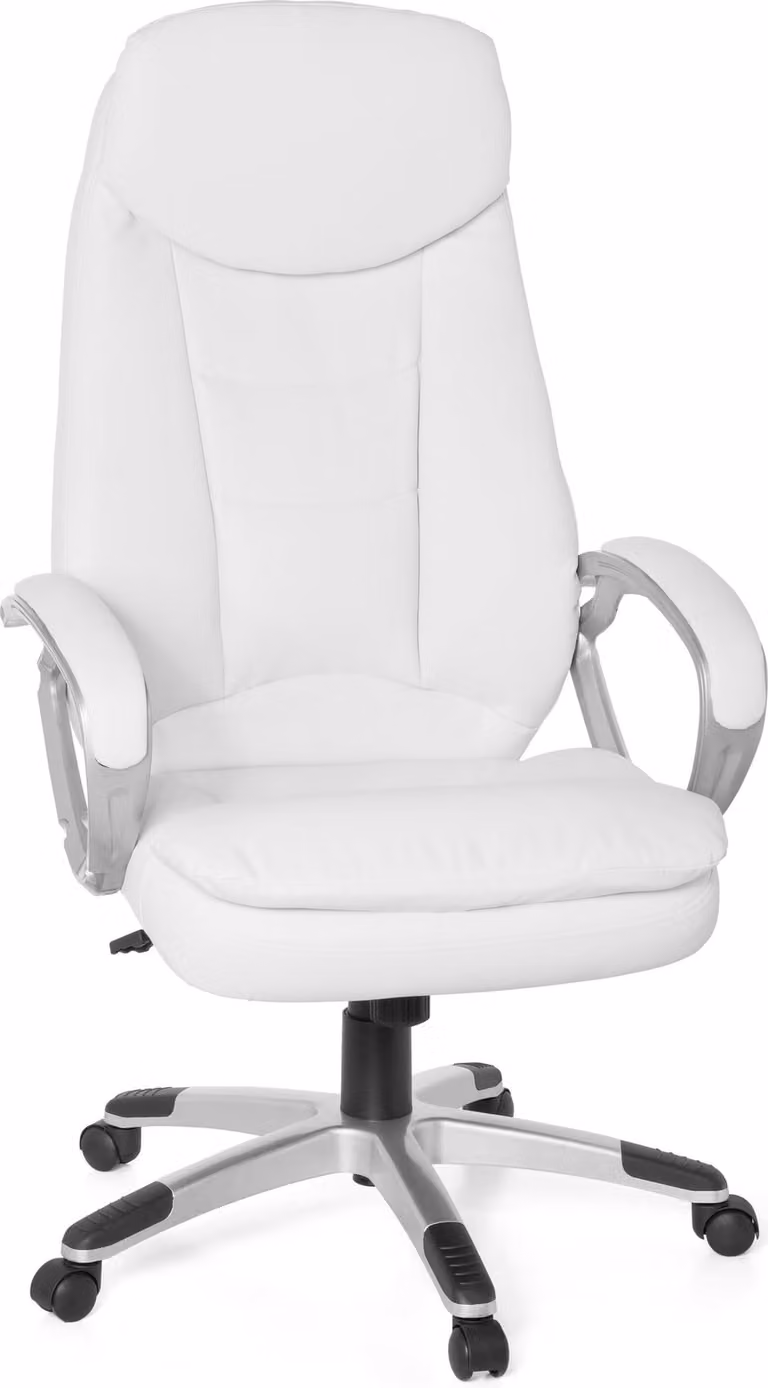 AMSTYLE sedia direzionale sedia da ufficio Cosenza pelle look bianco