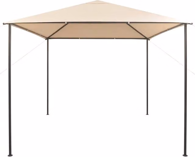 Gazebo Padiglione vidaXL in Acciaio Beige L/P: 300 x 300 cm, H: 290 cm