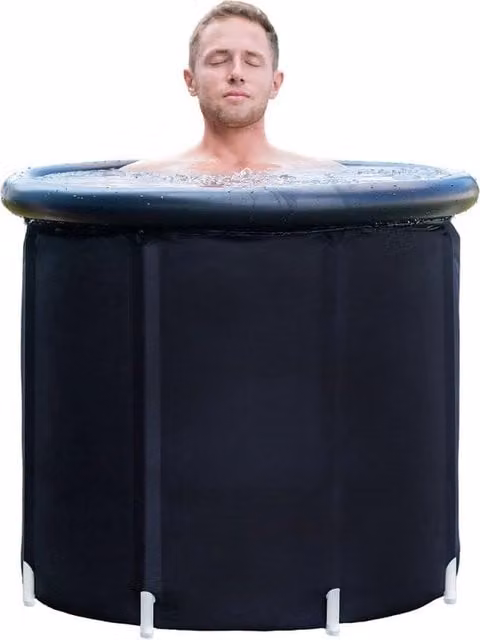 Bagno con Ice Bath 80 cm XL - Con Cappotto Isolante - Ripiegabile e Inclinabile - Bagno - Vasca da Bagno - Bagno con Gel Idrotermale