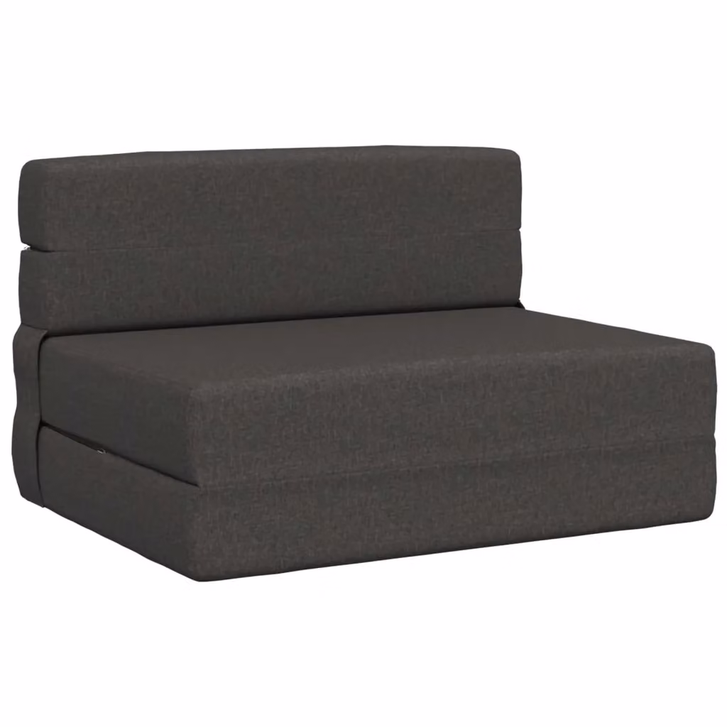 Divano Letto Pieghevole Moderno vidaXL in Tessuto Grigio L: 100 cm, P: 80 cm, H: 60 cm – 2