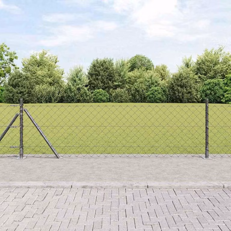Maison Exclusive - Palo della recinzione Grigio 10 x 0,4 m (maglia 60 x 60 mm)