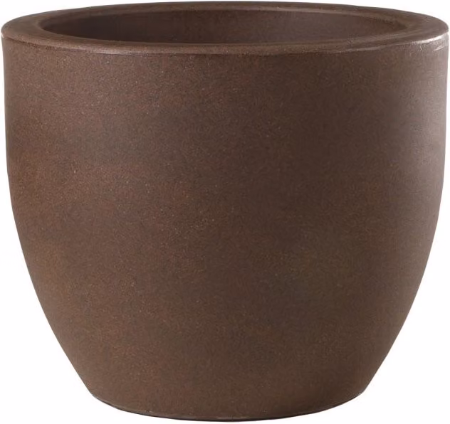 Vaso Ares Teraplast moderno in plastica color bronzo L: 49 cm, P: 70 cm, H: 51,5 cm