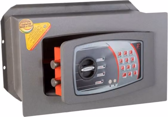 Cassaforte a muro Technomax DT/3 con apertura elettronica in acciaio grigio – 1