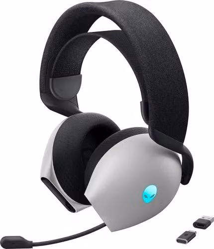 Dell Alienware AW725H Auricolare Con cavo e senza cavo A Padiglione Gaming USB tipo-C Bluetooth Nero, Bianco