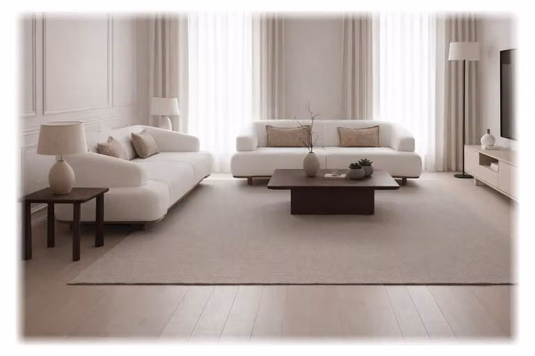 Set divani 2x divani a 3 posti, design moderno, bouclé, bianco crema e beige
