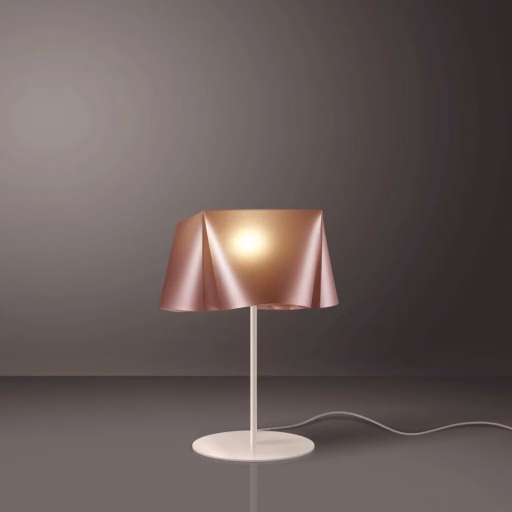 Lampada da Tavolo IPERBRIKO in Metallo Copper e White, L/P/H: 28 x 30 x 35 cm – 2