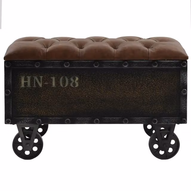 panchina da stoccaggio con ruote 80,5 cm in legno massello di abete 345721