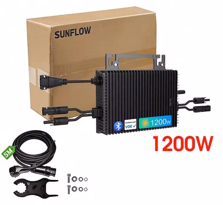 Micro-inverter, tecnologia Dual-MPPT, custodia impermeabile, inverter da 1200W, 230V, 16-60V