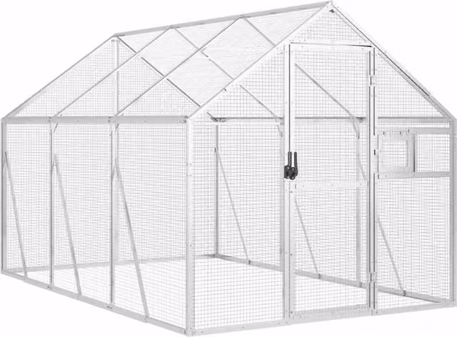 Voliera in alluminio CFW7905221 color argento L: 3 m, P: 1,79 m, H: 1,85 m – 1