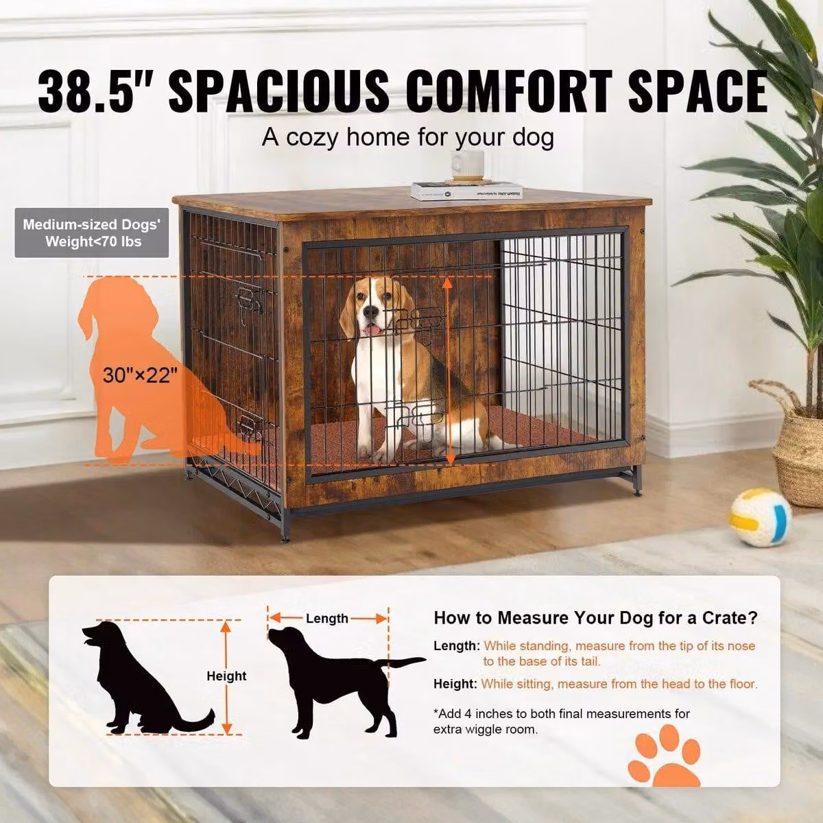 Trasportino per cani - Trasportino confortevole per cani - Elegante cuccia e mobile in un unico prodotto
