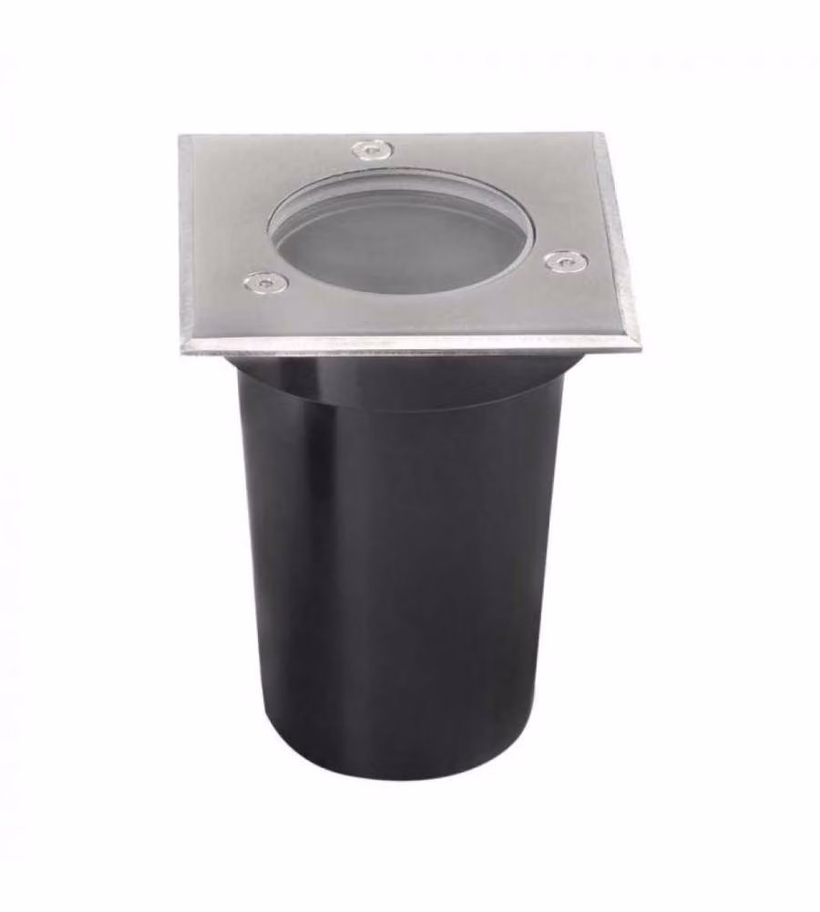 V-TAC Portafaretto LED Segnapasso a Cilindro Quadrato in Metallo Nero IP67 Max 35W