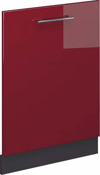 Pannello frontale della lavastoviglie Vicco Fame-Line Bordeaux lucido 60 cm senza piano di lavoro, Model 54306