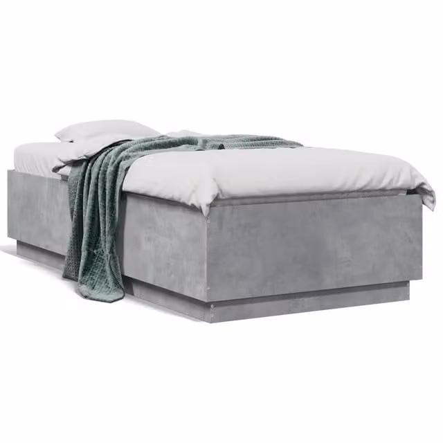 Letto singolo per adulti Design In in legno multistrato grigio cemento L: 75 cm x P: 190 cm