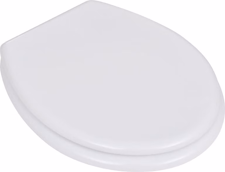 Sedile WC in MDF con Coperchio Design Semplice Bianco