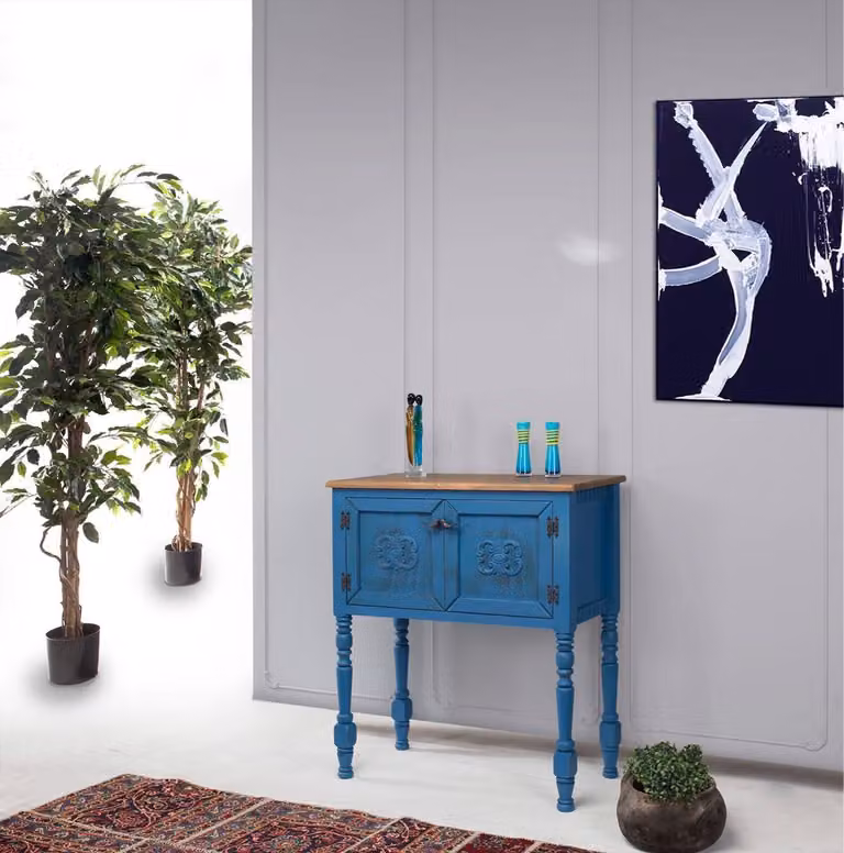 Skye Decor, Ada Dresser - Blue, Comò, Blu, 100% MDF, 82 x 92 x 40 cm