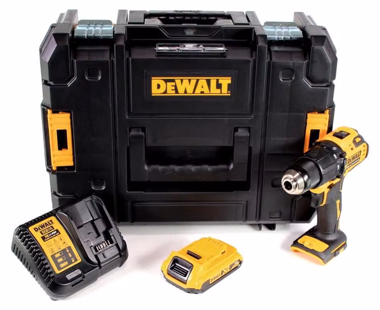 DeWalt DCD 709 D1T Trapano avvitatore a percussione a batteria 18 V 65 Nm + 1 batteria 2,0 Ah + caricabatteria in valigia TSTAK
