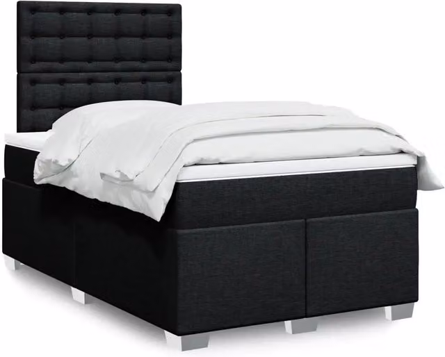 Letto Ibrido Moderno vidaXL con Illuminazione Sotto il Letto e Porta USB, Bianco e Nero, L/P/H: 200 x 120 x 150,5 cm – 1