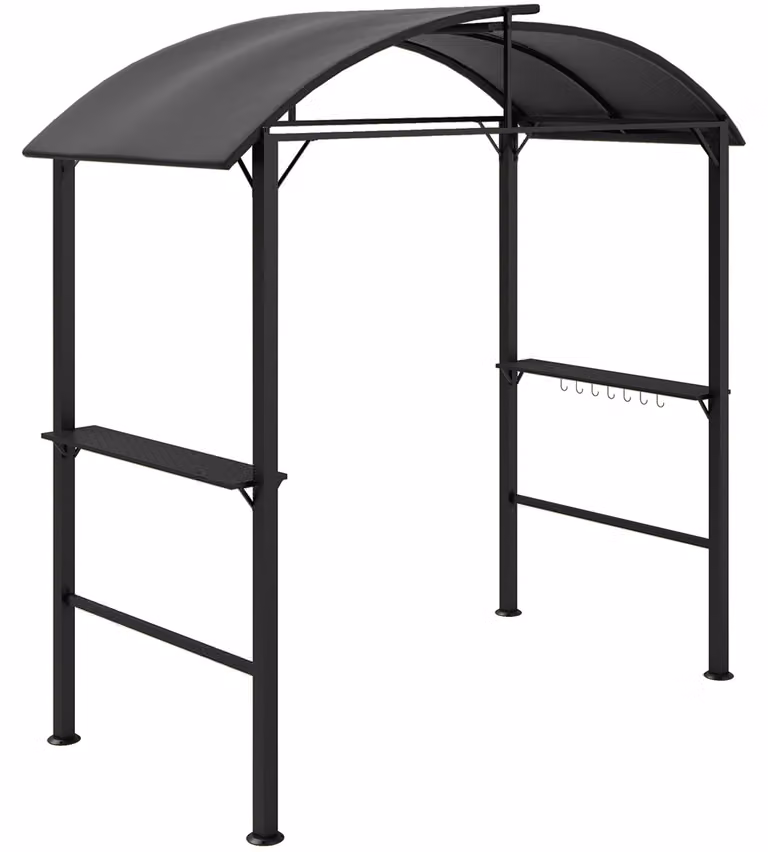 Gazebo da giardino grigio scuro - 233x110x235 cm - Struttura in acciaio
